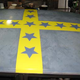 Illustration for article titled Black Metal V8olvo Now Equipped With Rebel Swedish Flag Roof